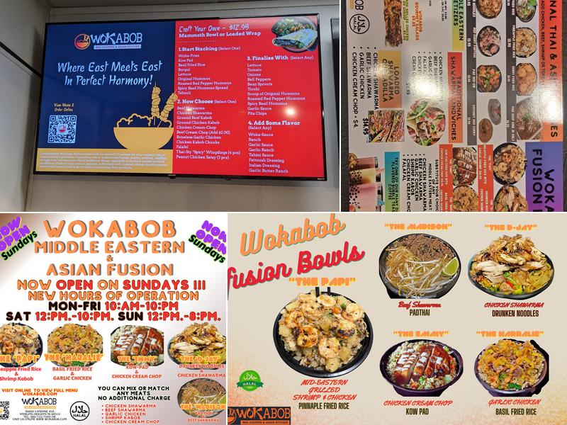 Wokabob Kitchen Menu