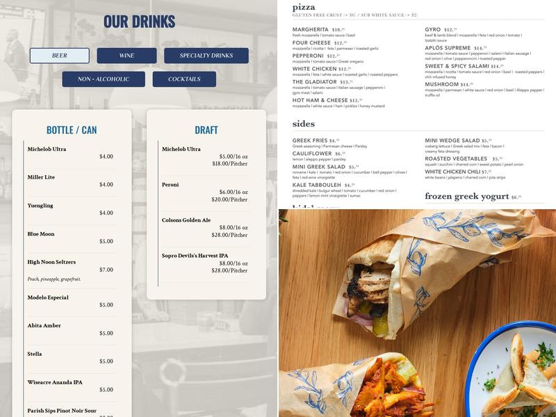 Aplos Simple Mediterranean Menu