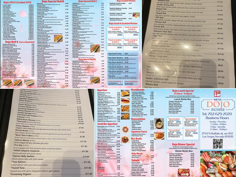 Dojo Sushi Menu