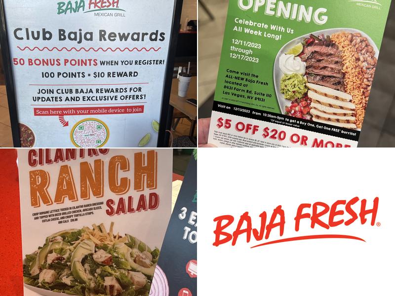 Baja Fresh Menu