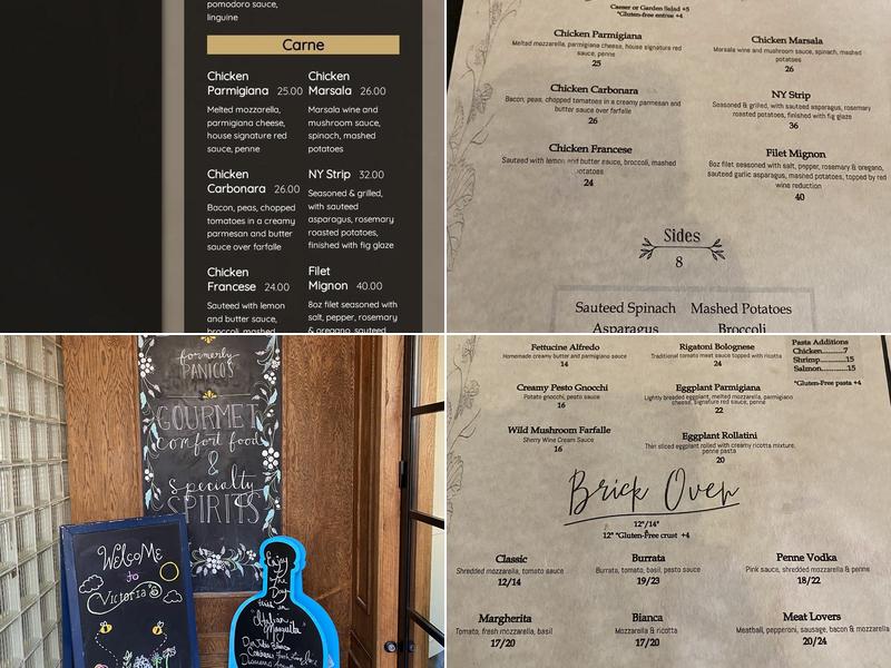 Victoria's Tratta Italiano Menu