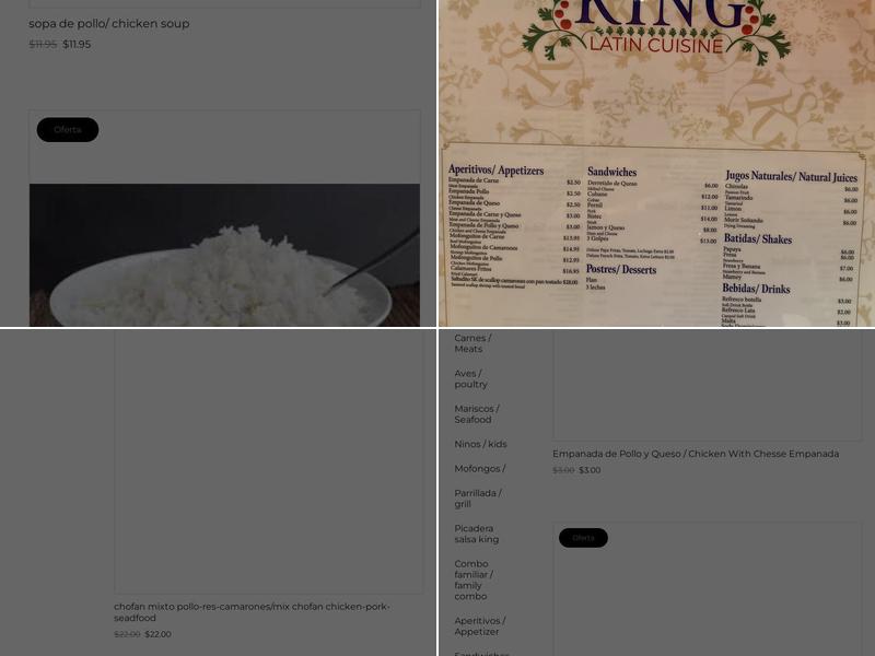 Salsa King Restaurant Menu