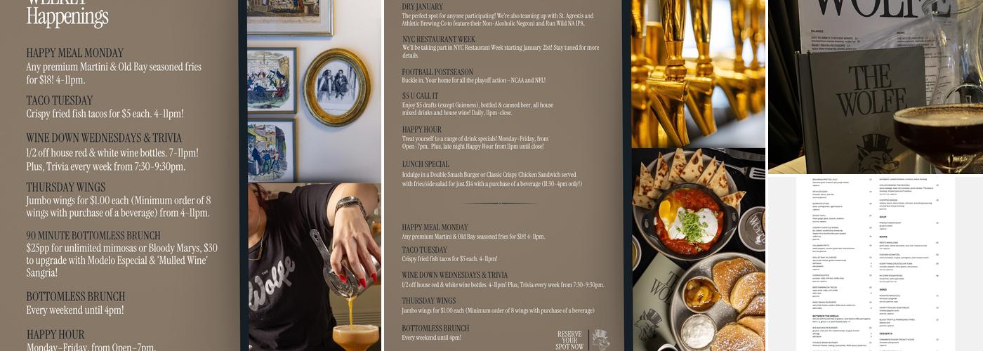 The Wolfe Menu