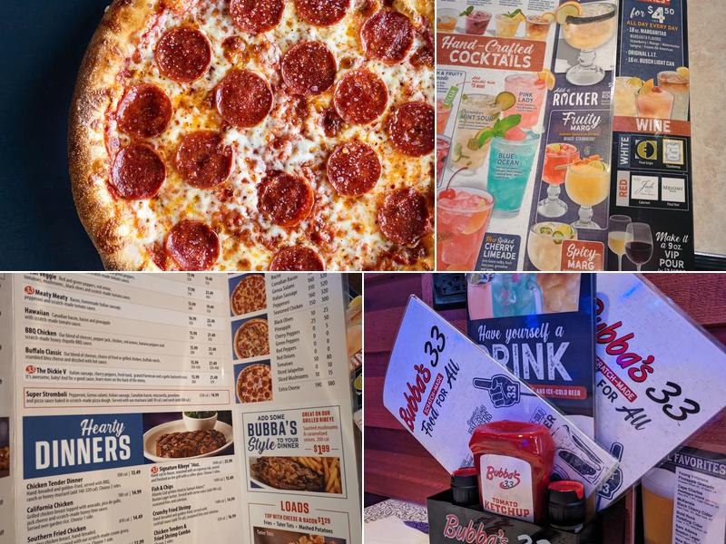 Bubba's 33 Menu