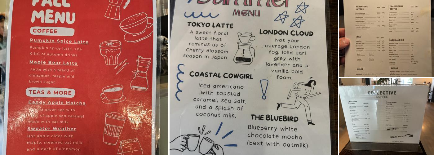 Collective Coffee Menu