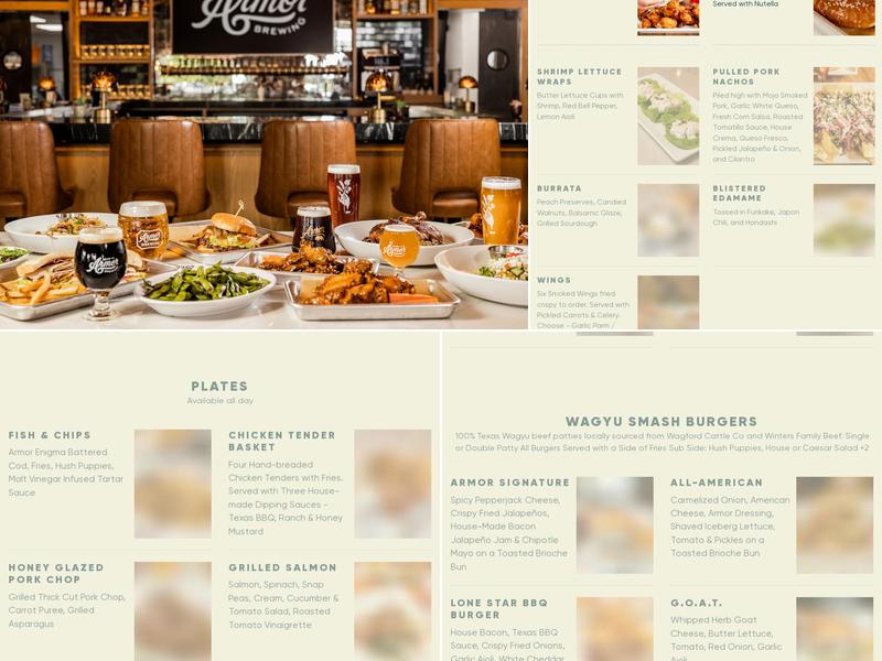 Armor Brewing Co Menu