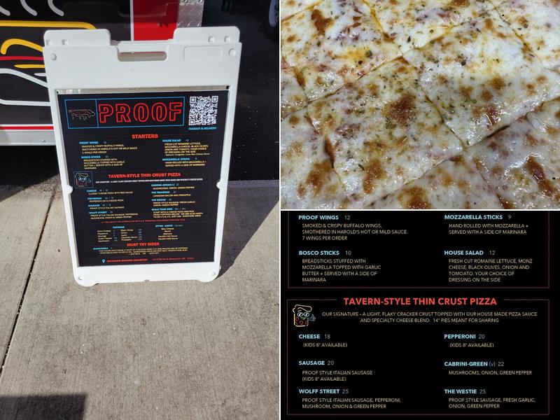 Proof Pizza Menu