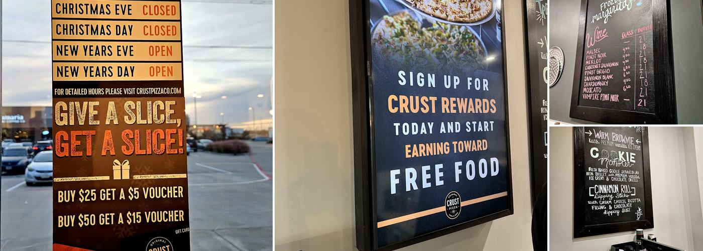 Crust Pizza Co. - Aliana Menu