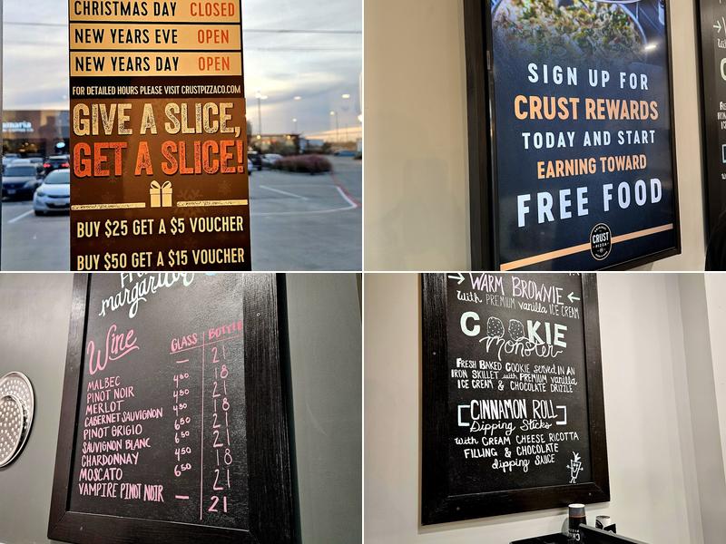 Crust Pizza Co. - Aliana Menu