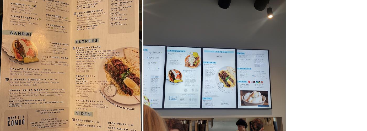 The Great Greek Mediterranean - Draper, UT Menu