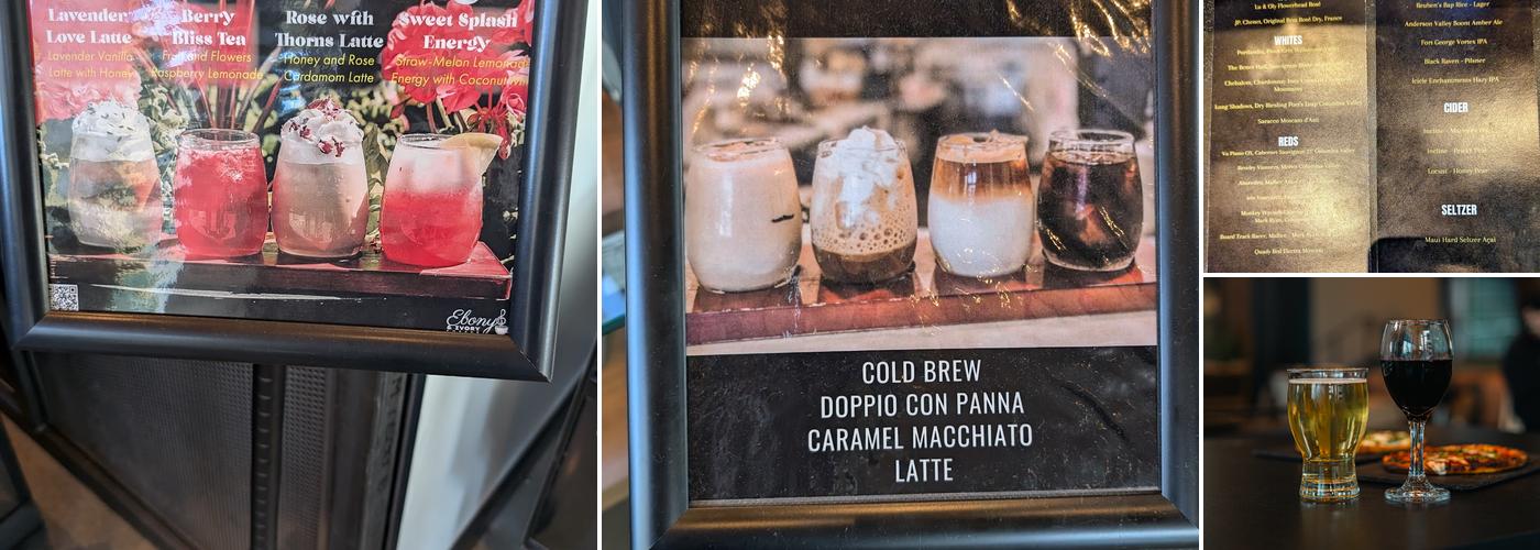Ebony and Ivory Coffee Menu
