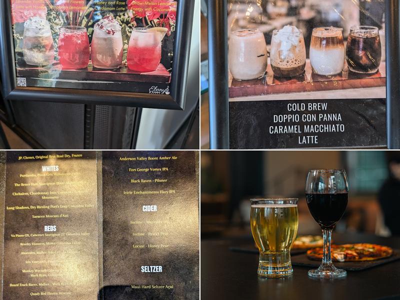 Ebony and Ivory Coffee Menu
