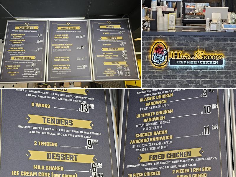 Hot and crispy chicken Menu