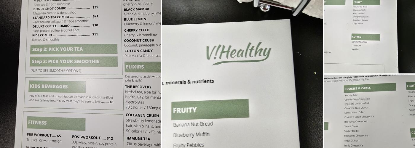 V!Healthy Menu