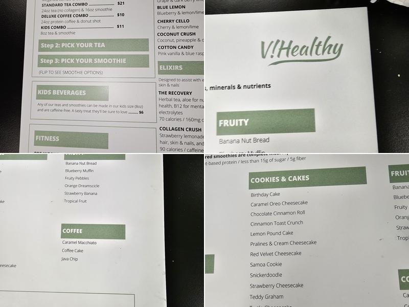 V!Healthy Menu