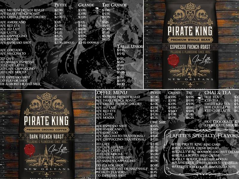 Pirate King Coffee Menu