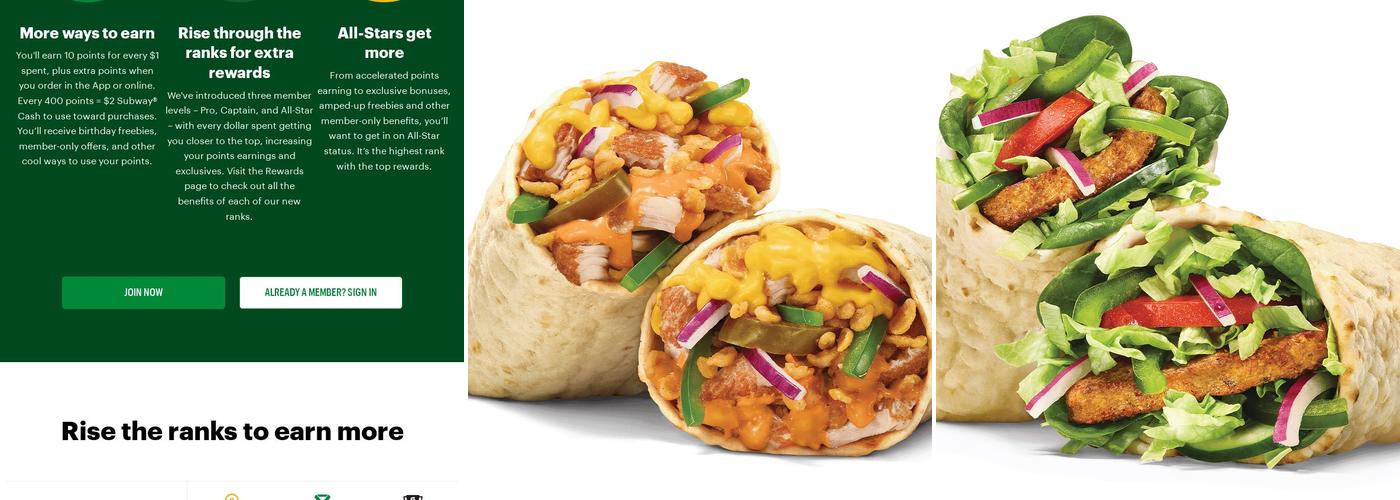 Subway Menu