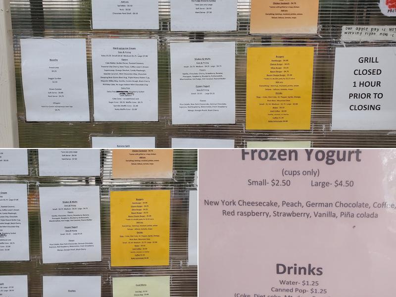 Dairy Dip Menu