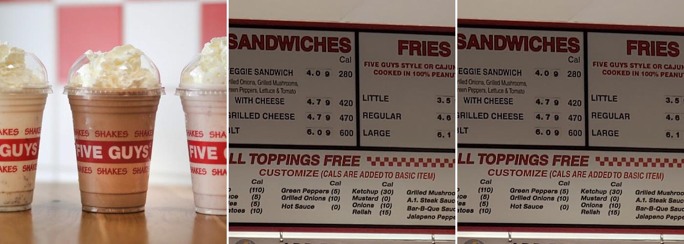 Five Guys Menu