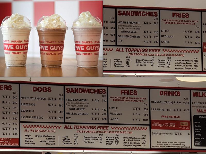 Five Guys Menu