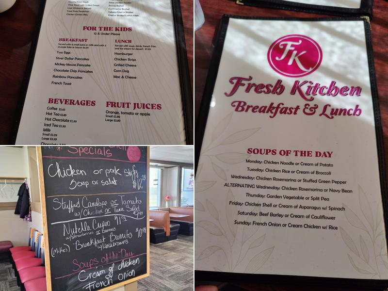 Fresh Kitchen Breakfast and Lunch Menu