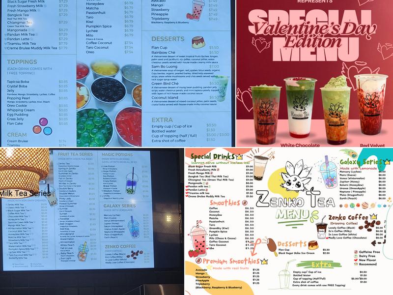 Zenko Tea Menu