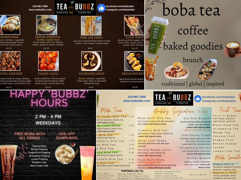 Tea Bubbz Menu