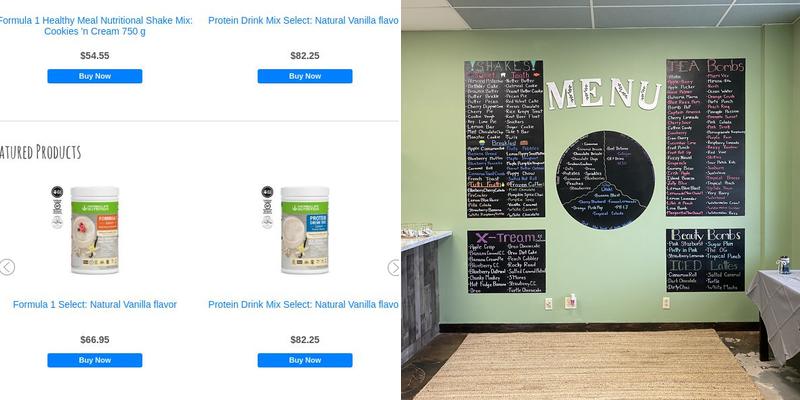 Herbalife Restore Nutrition Menu