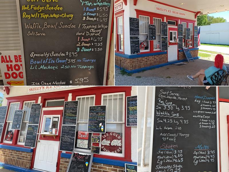 Skelly's Ice Cream Shoppe Menu