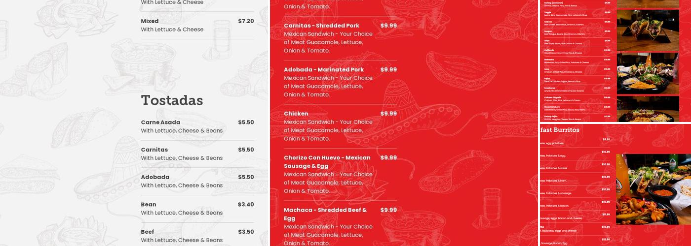 Abelardo's Mexican Fresh Menu