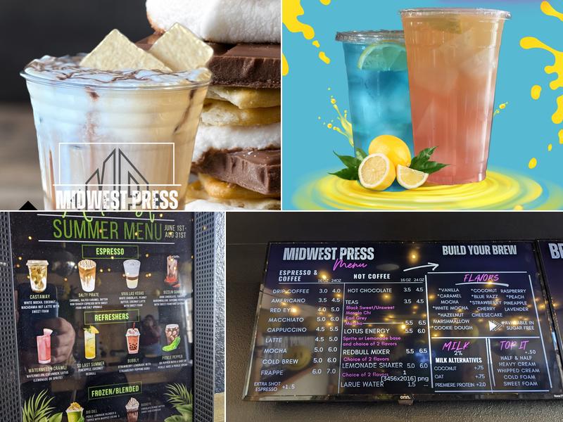 Midwest Press Coffee Menu