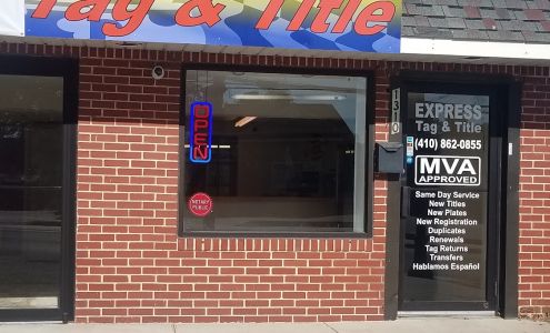 MVA approved Express Tag and Title Arbutus