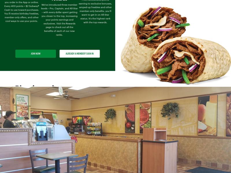 Subway Menu