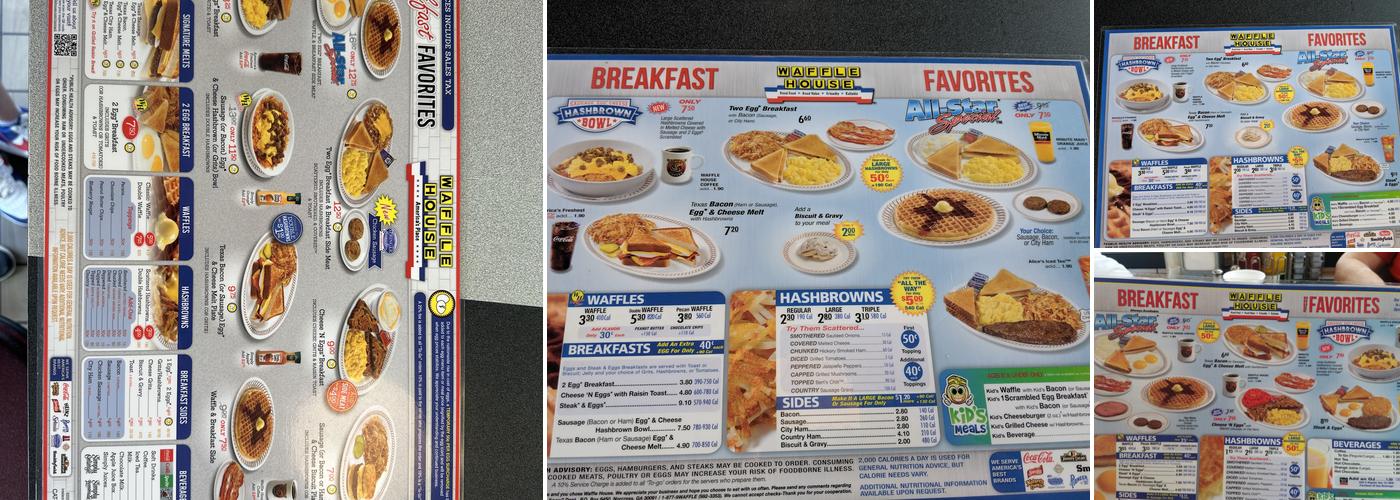 Waffle House Menu