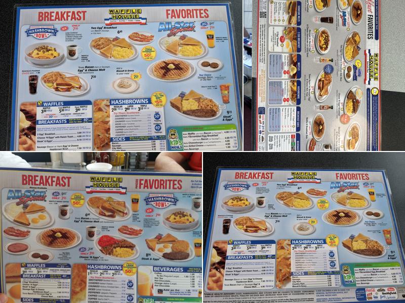 Waffle House Menu