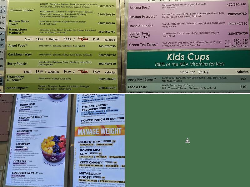 Smoothie King Menu