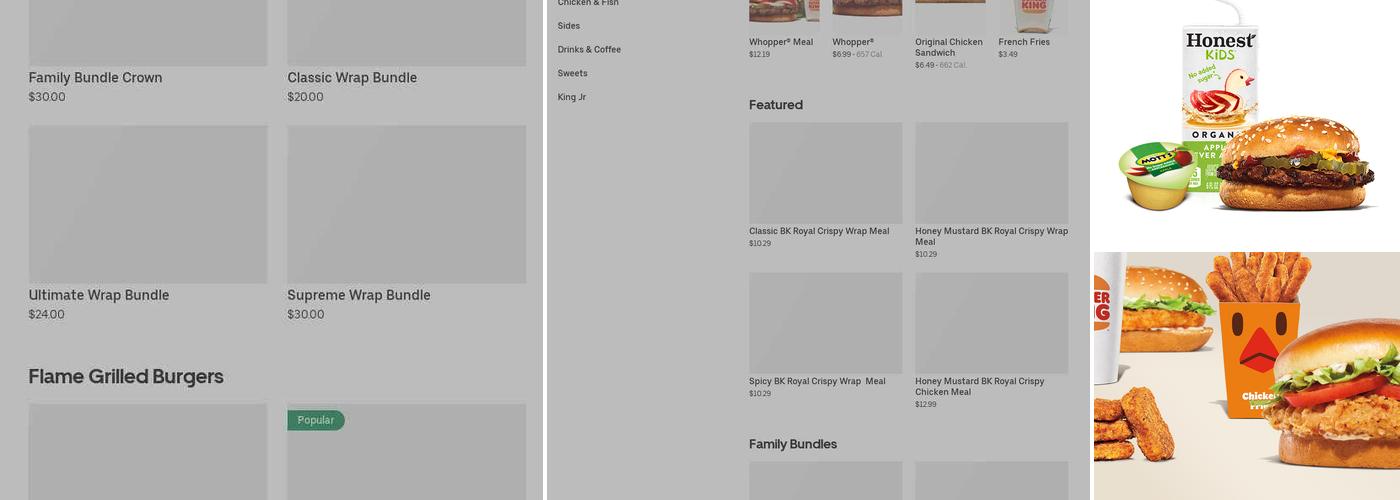 Burger King Menu
