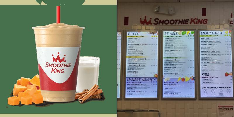 Smoothie King Menu