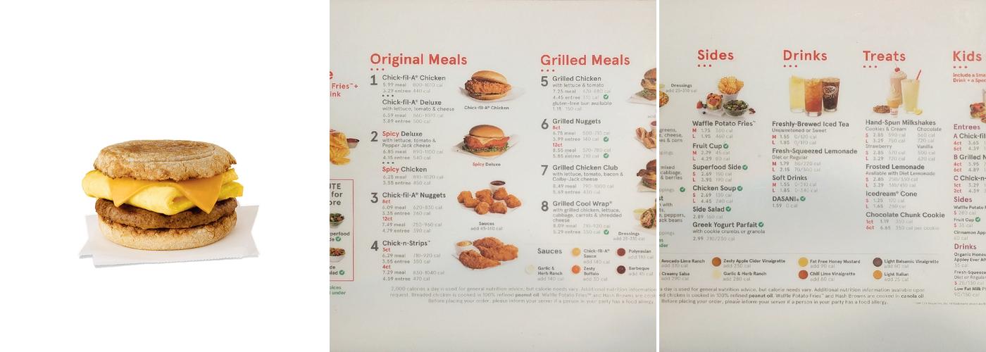 Chick-fil-A Menu
