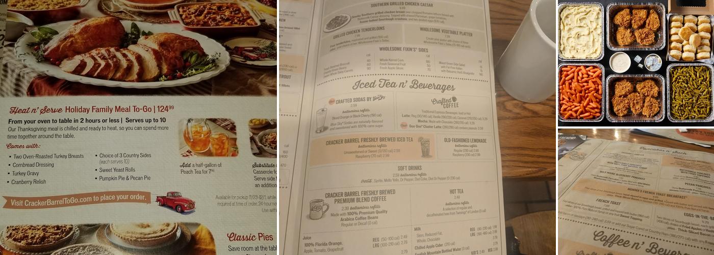 Cracker Barrel Old Country Store Menu