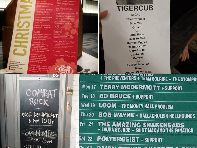 King Tut's Wah Wah Hut Menu