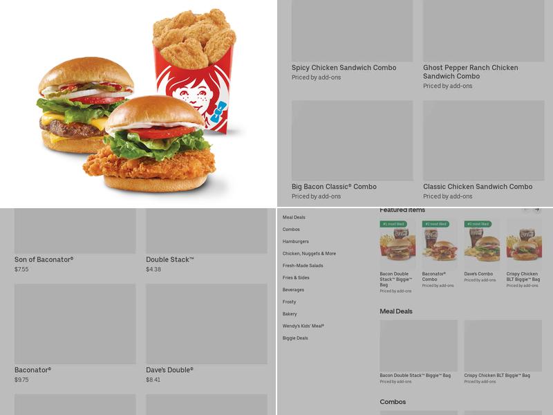 Wendy's Menu