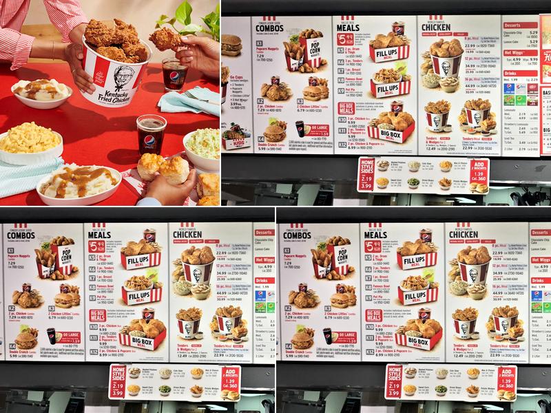 KFC Menu