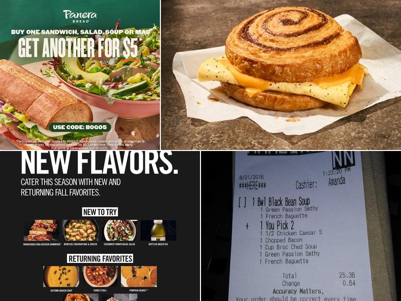 Panera Bread Menu