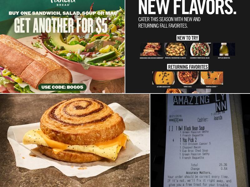 Panera Bread Menu