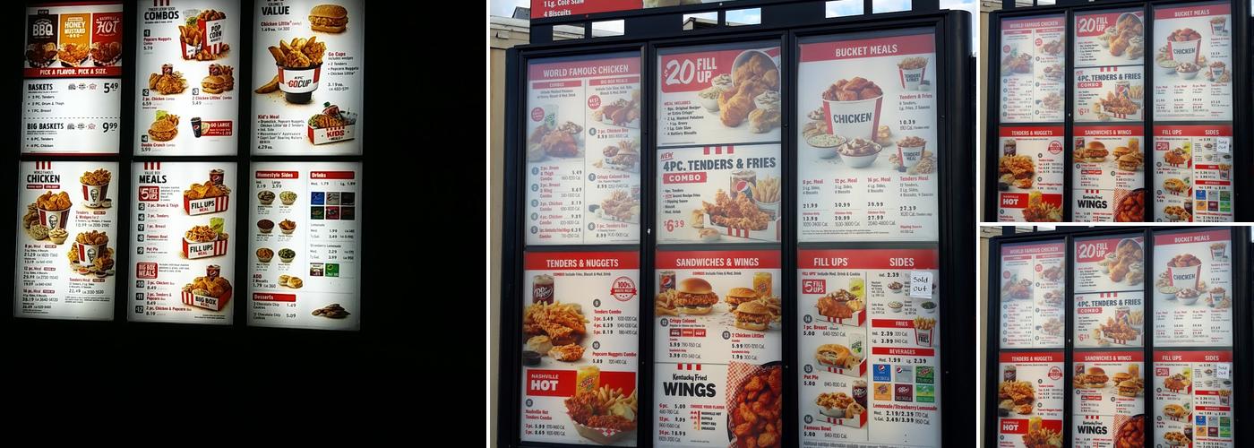 KFC Menu