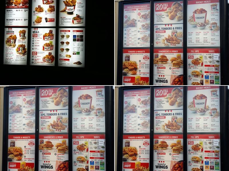 KFC Menu