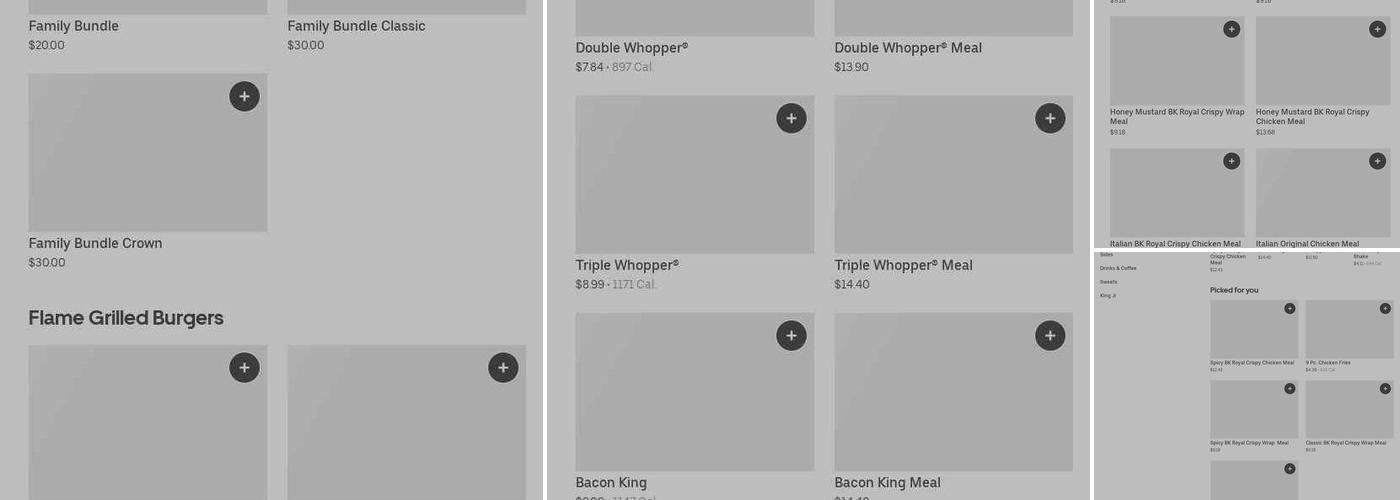 Burger King Menu