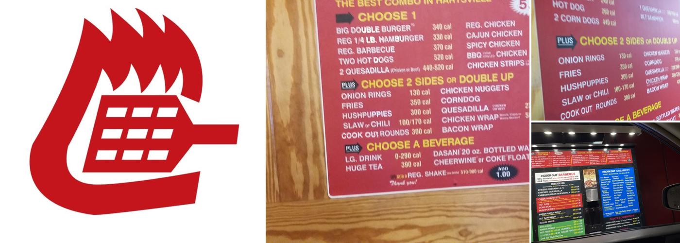 Cook Out Menu
