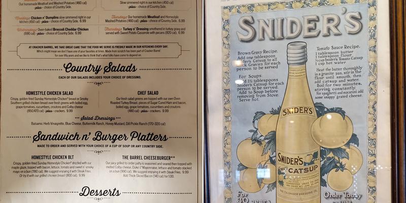 Cracker Barrel Old Country Store Menu